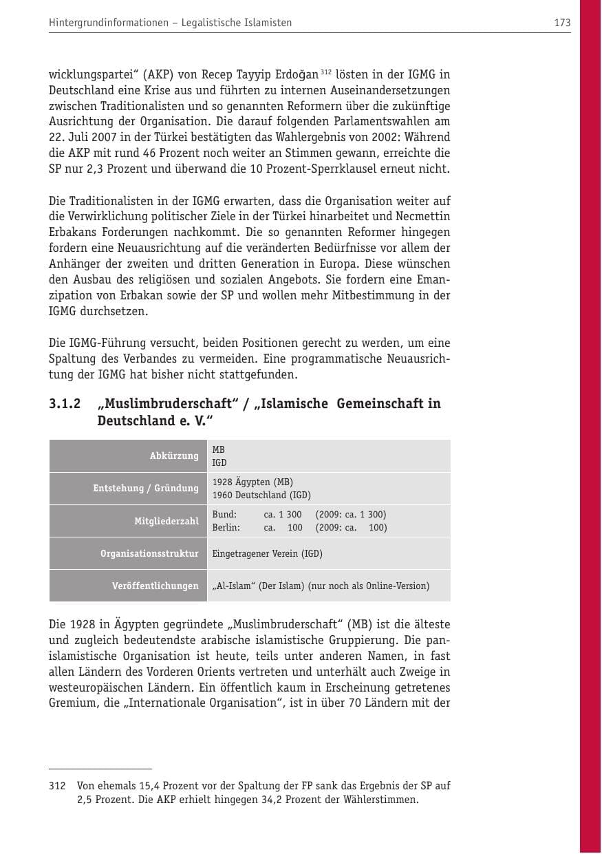 Seite 184 des Verfassungsschutzbericht 2010 Berlin