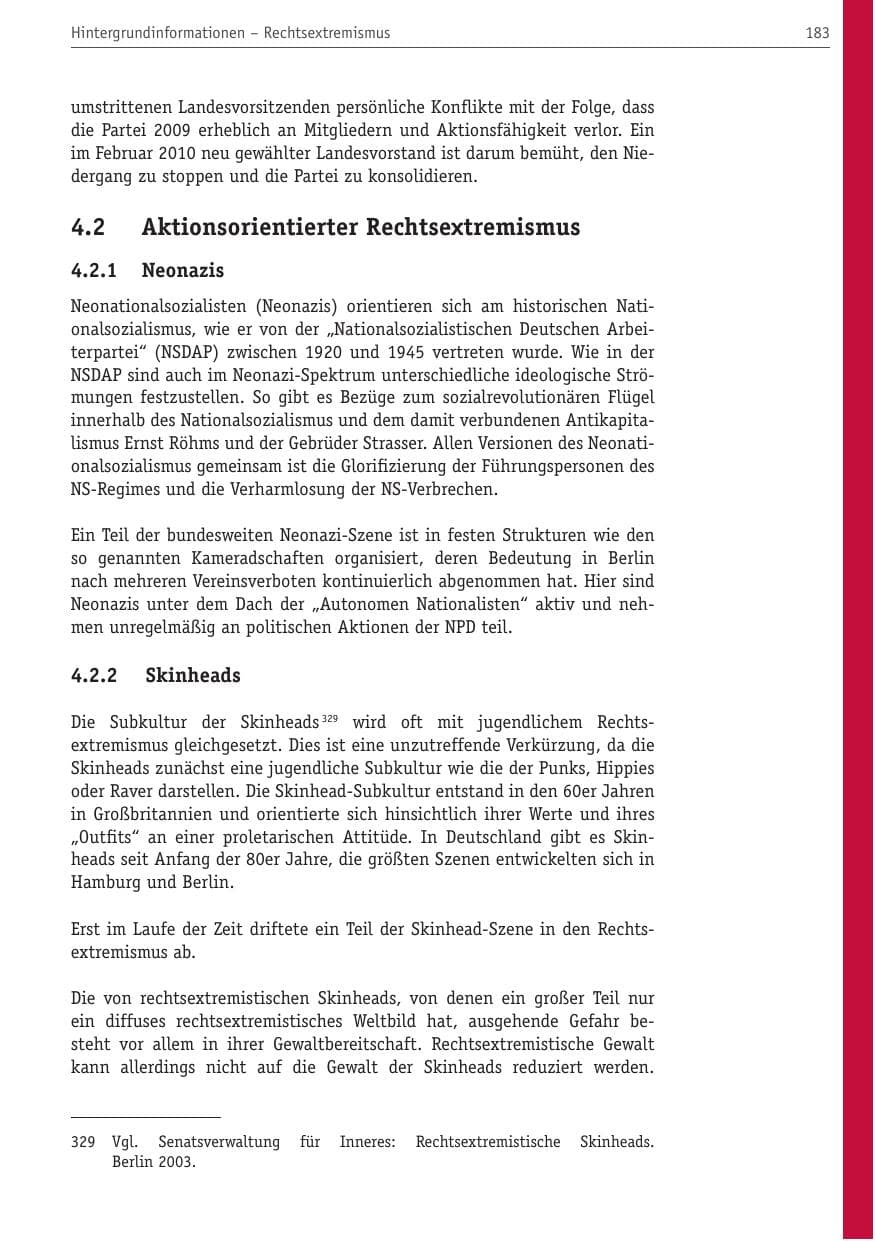 Seite 194 des Verfassungsschutzbericht 2010 Berlin