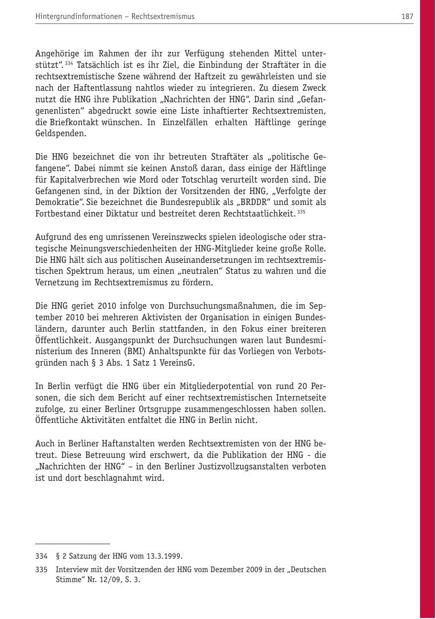 Seite 198 des Verfassungsschutzbericht 2010 Berlin