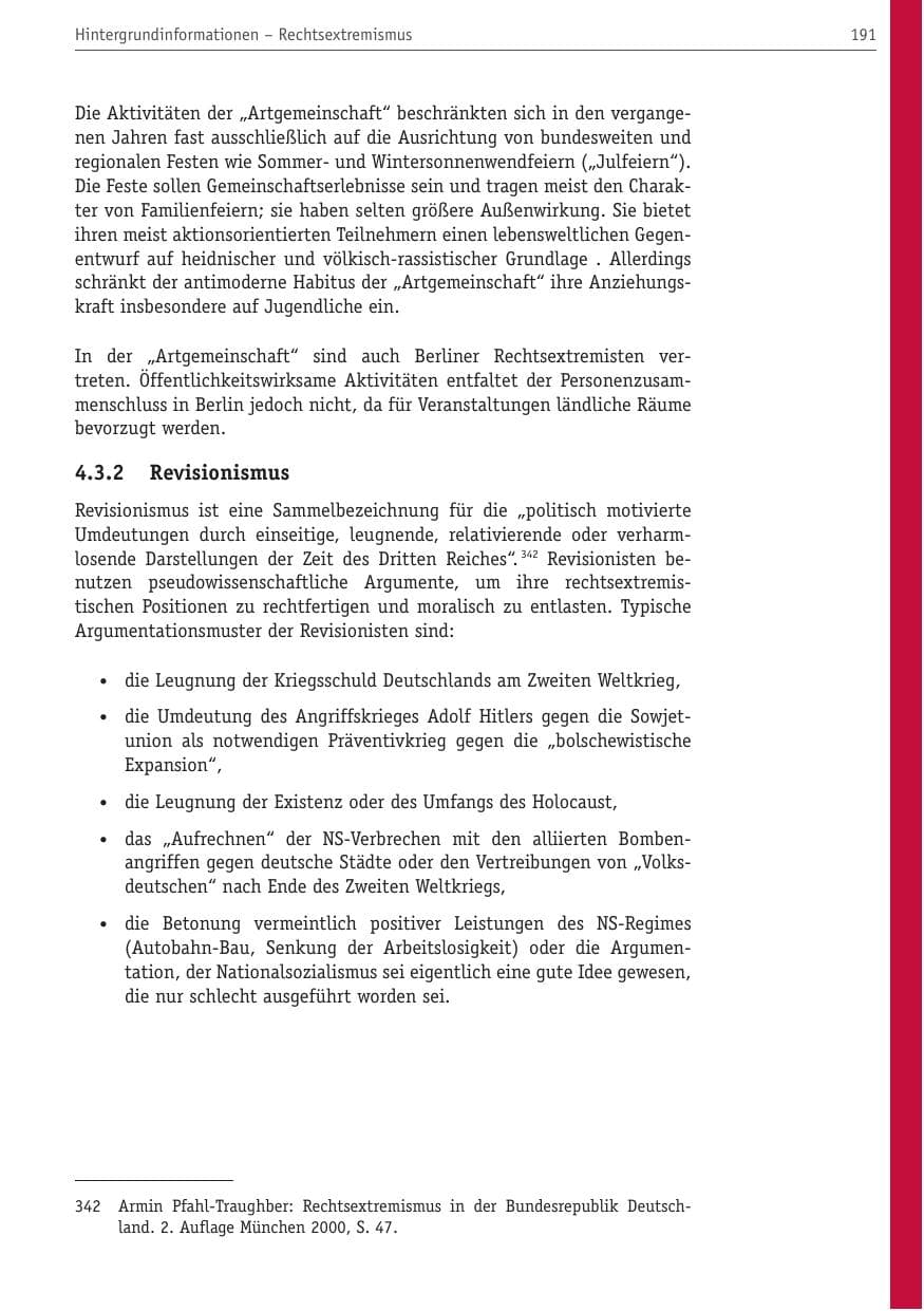 Seite 202 des Verfassungsschutzbericht 2010 Berlin