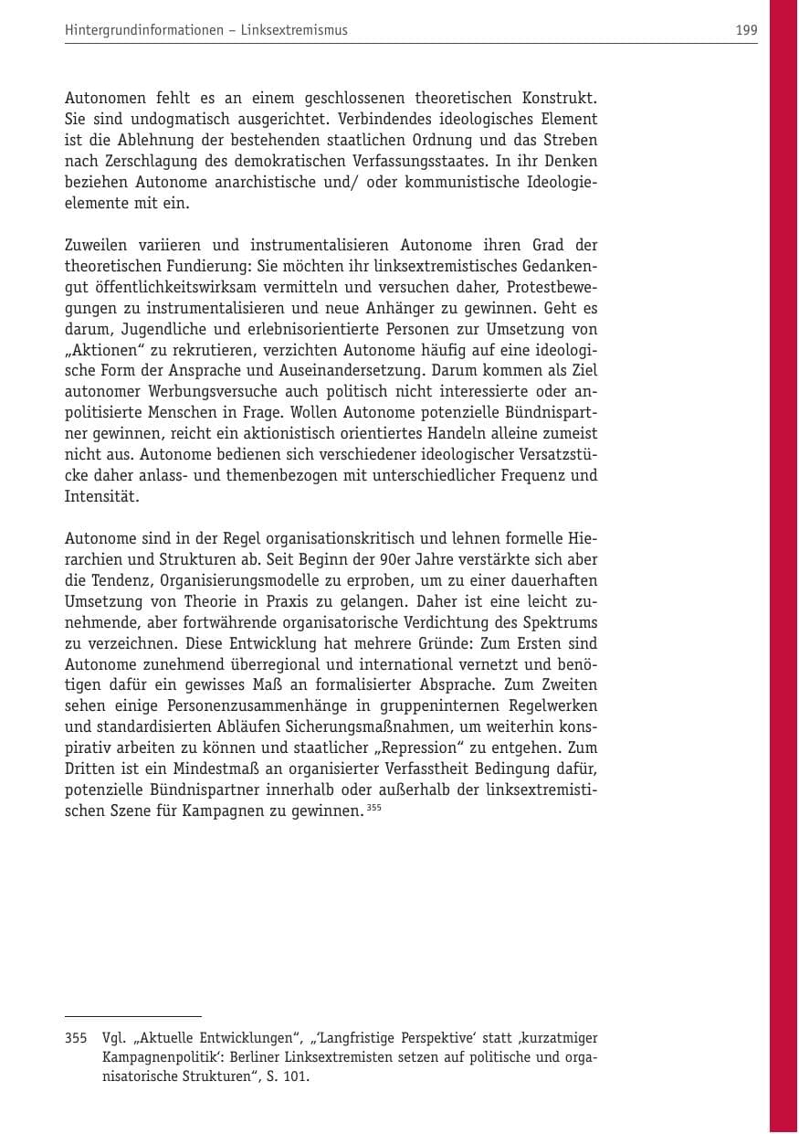 Seite 210 des Verfassungsschutzbericht 2010 Berlin