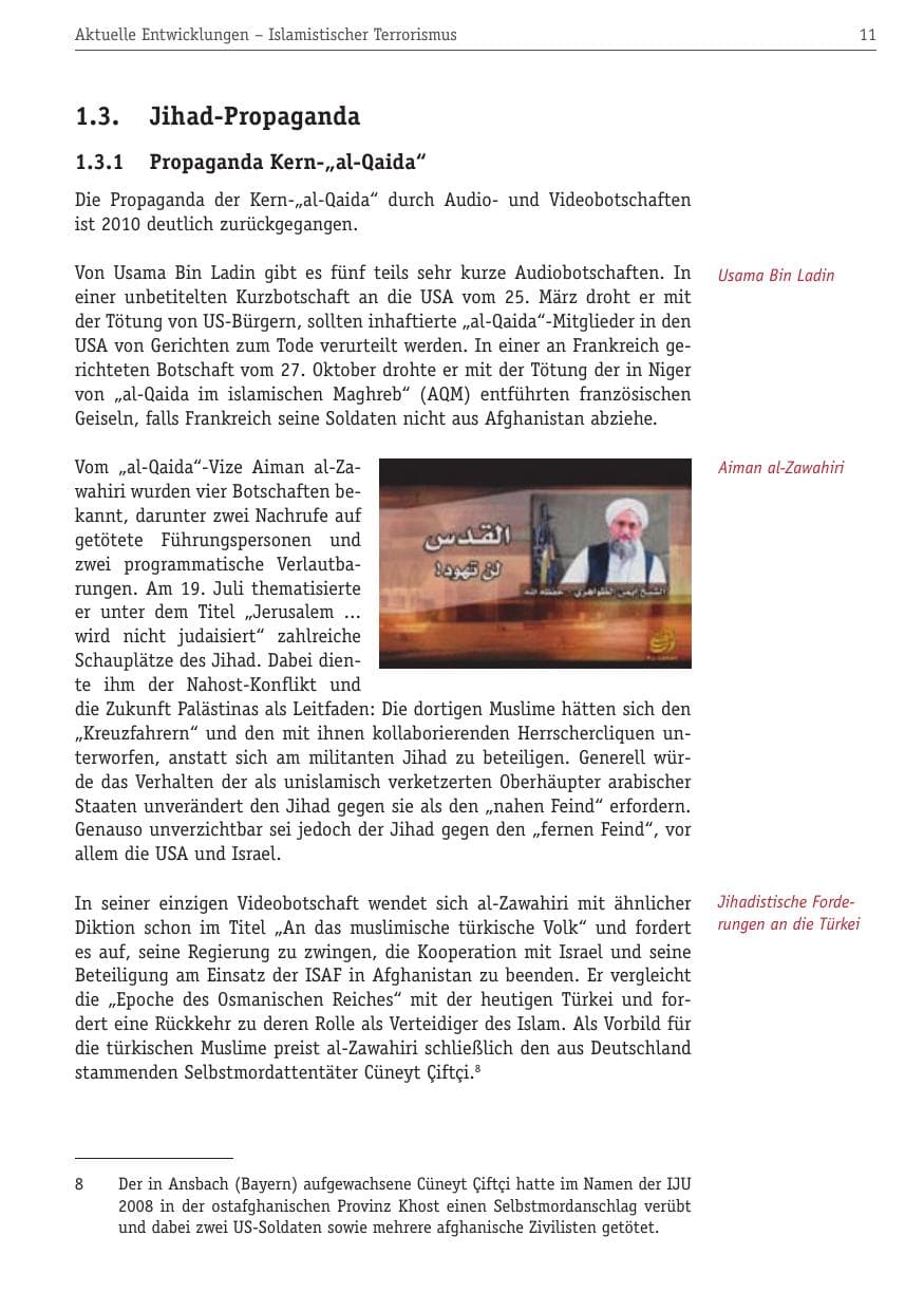 Seite 22 des Verfassungsschutzbericht 2010 Berlin