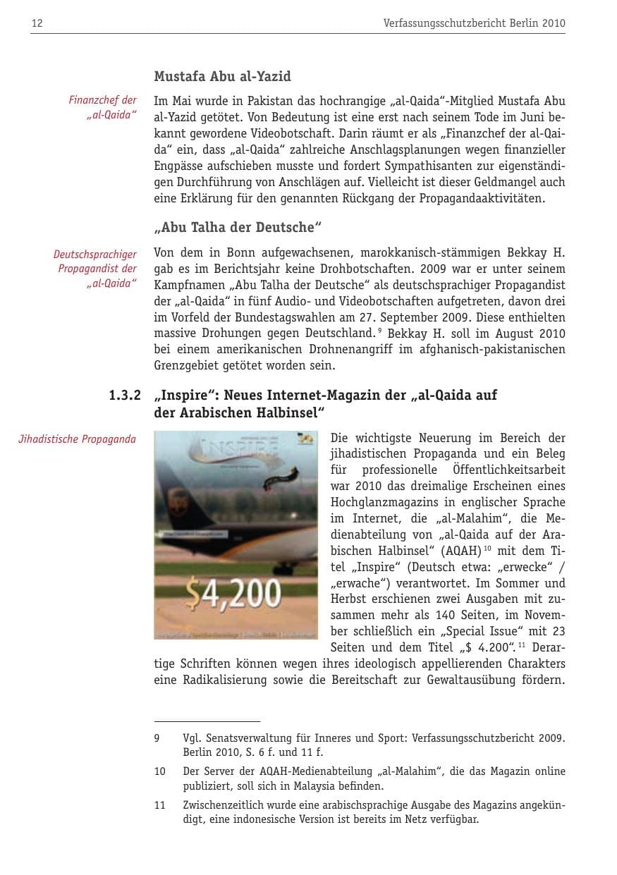 Seite 23 des Verfassungsschutzbericht 2010 Berlin