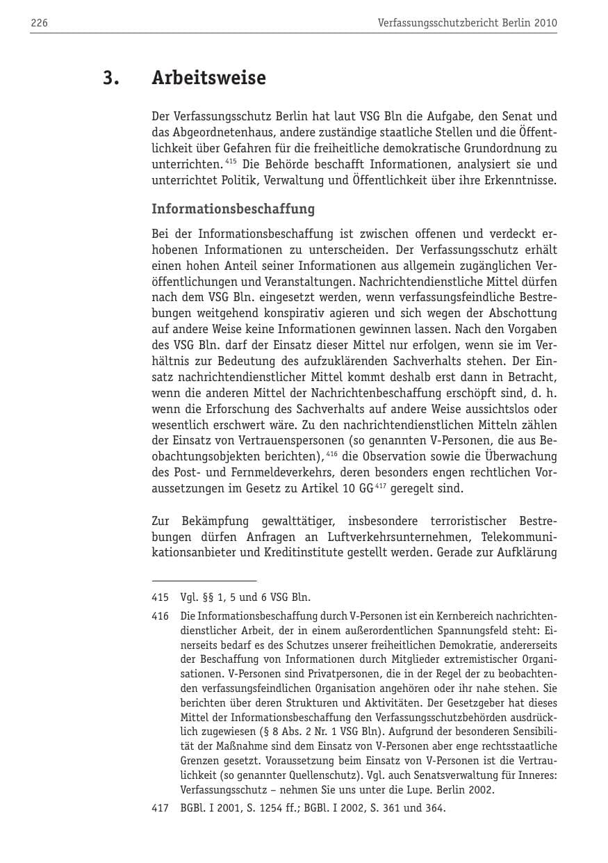 Seite 237 des Verfassungsschutzbericht 2010 Berlin