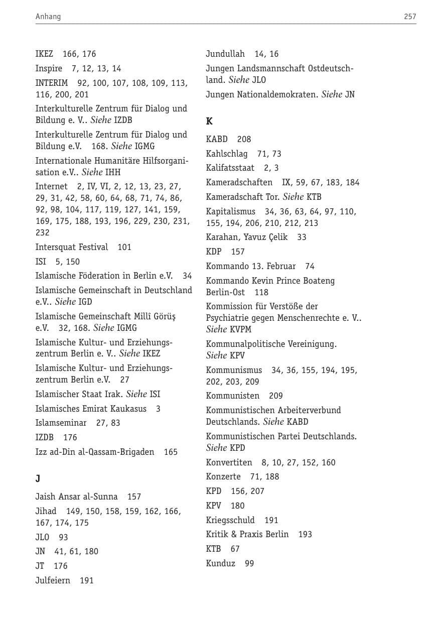 Seite 268 des Verfassungsschutzbericht 2010 Berlin