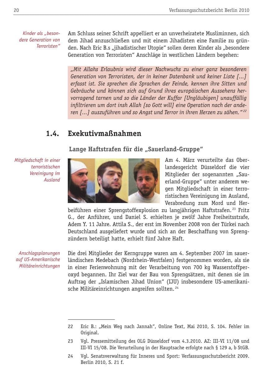 Seite 31 des Verfassungsschutzbericht 2010 Berlin