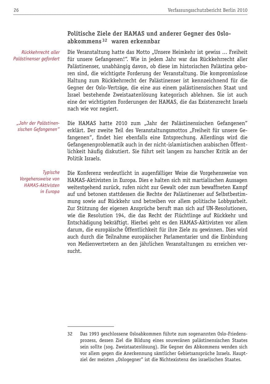 Seite 37 des Verfassungsschutzbericht 2010 Berlin