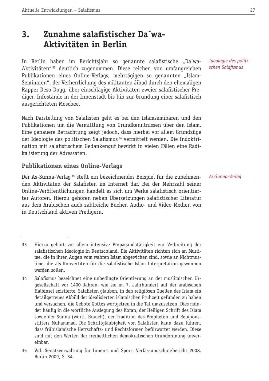 Seite 38 des Verfassungsschutzbericht 2010 Berlin