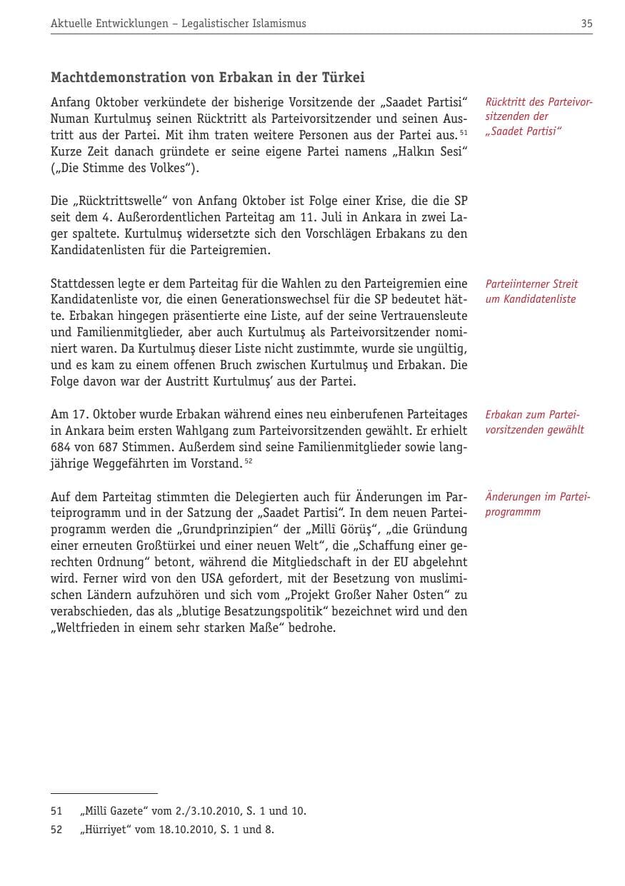 Seite 46 des Verfassungsschutzbericht 2010 Berlin