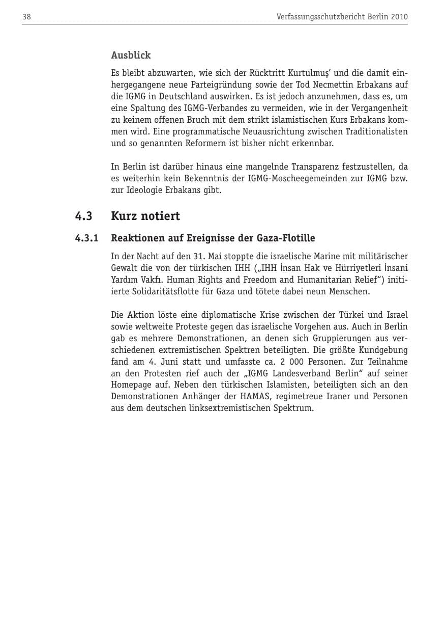 Seite 49 des Verfassungsschutzbericht 2010 Berlin