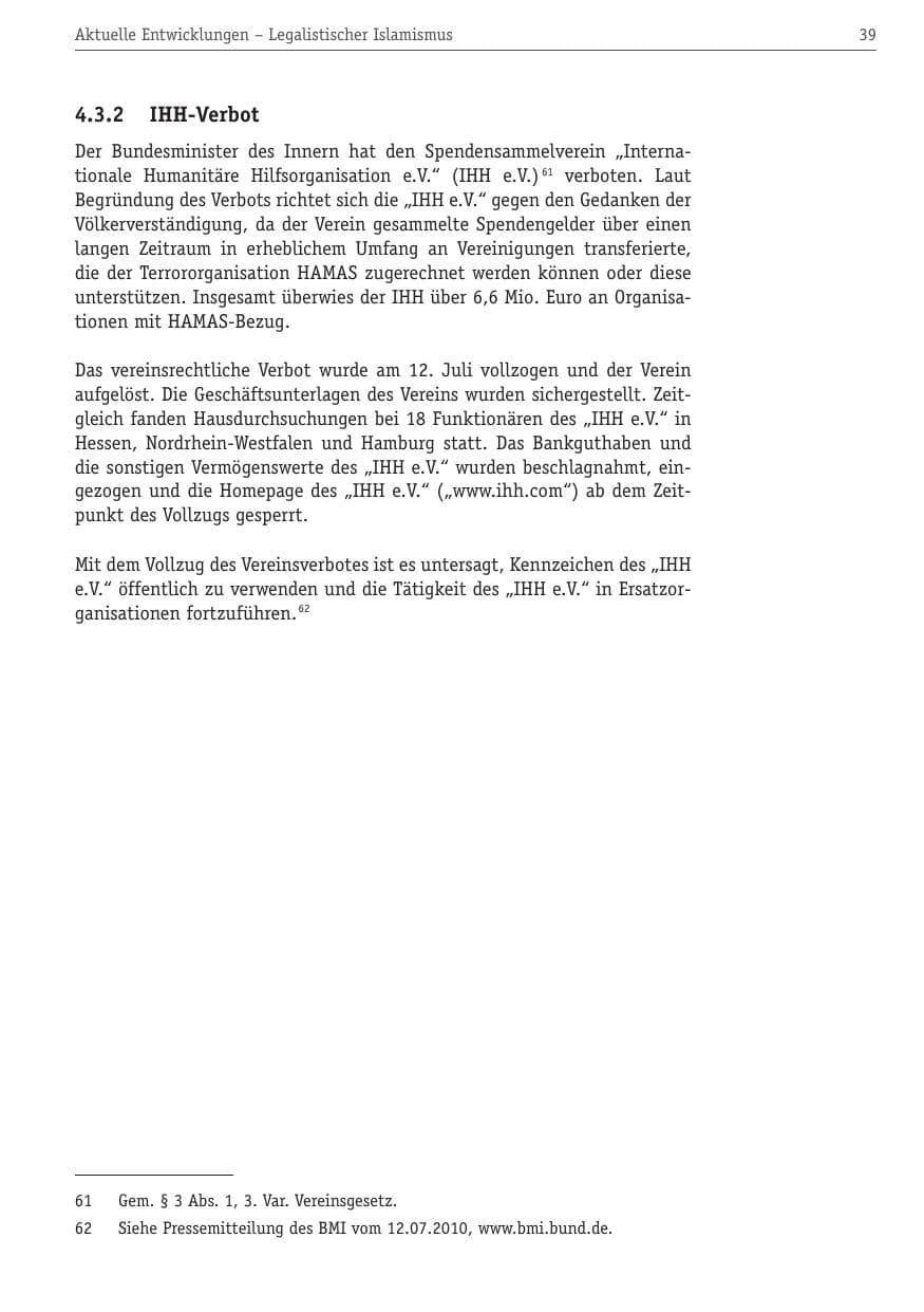 Seite 50 des Verfassungsschutzbericht 2010 Berlin