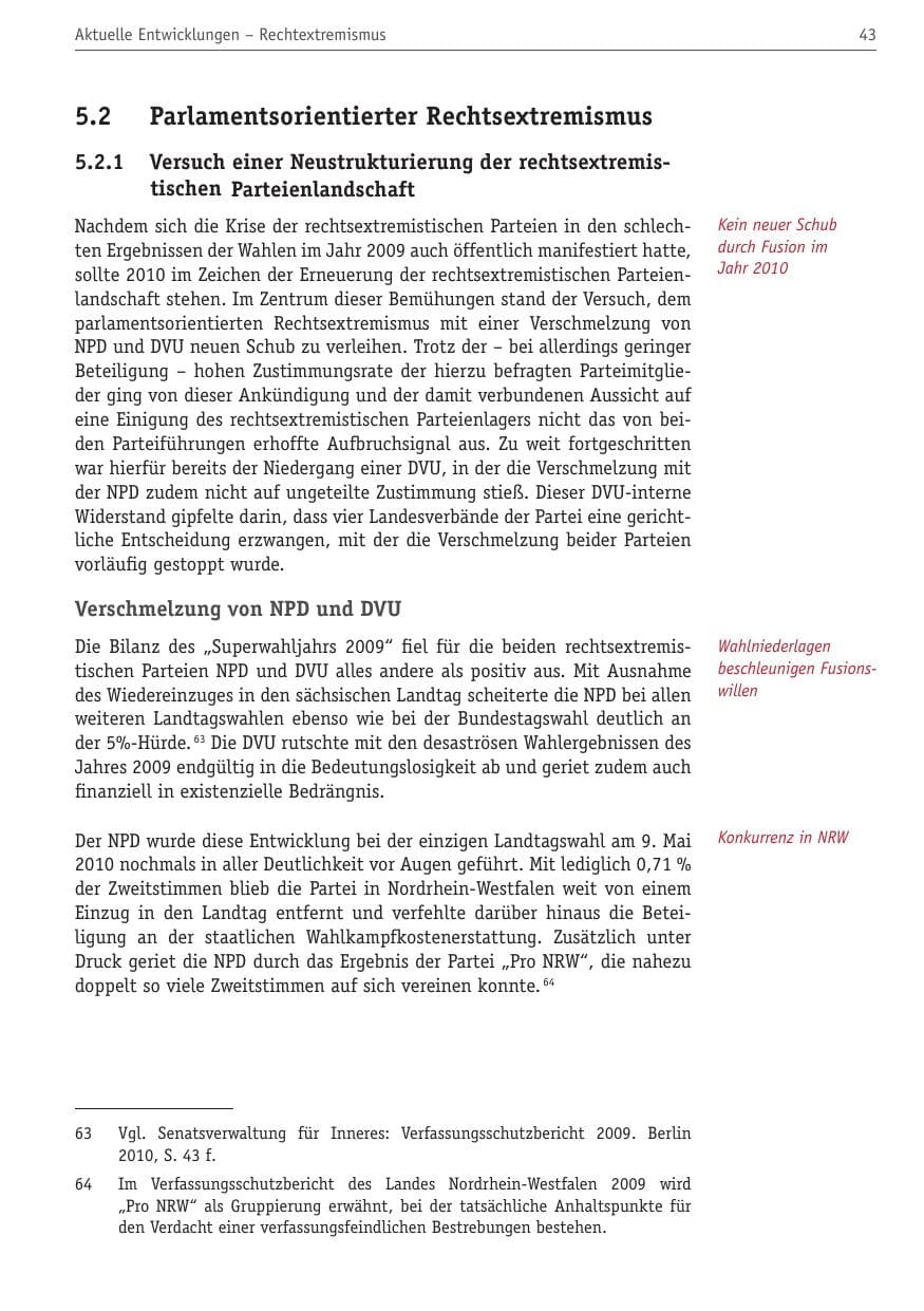 Seite 54 des Verfassungsschutzbericht 2010 Berlin