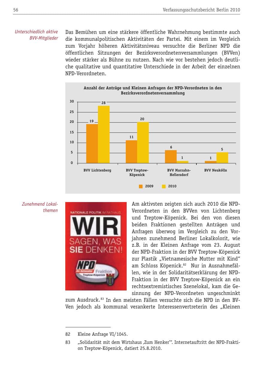 Seite 67 des Verfassungsschutzbericht 2010 Berlin