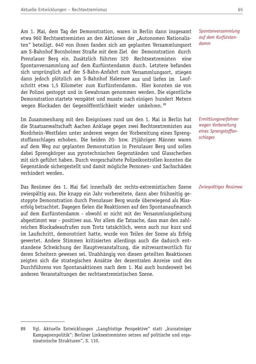 Seite 76 des Verfassungsschutzbericht 2010 Berlin