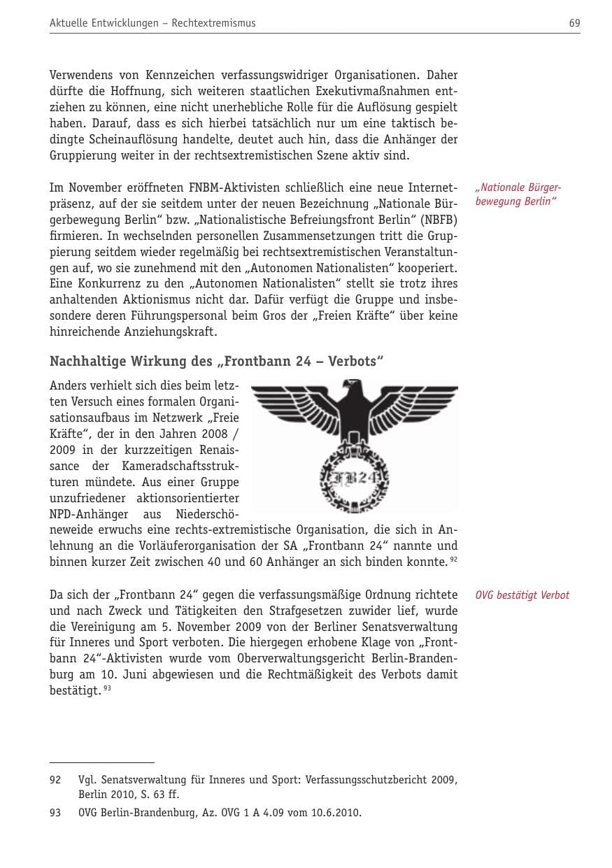 Seite 80 des Verfassungsschutzbericht 2010 Berlin