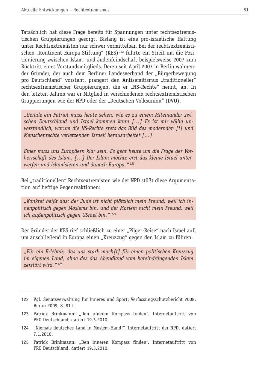 Seite 92 des Verfassungsschutzbericht 2010 Berlin