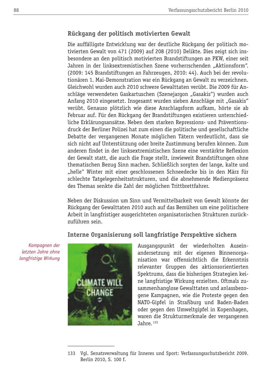 Seite 99 des Verfassungsschutzbericht 2010 Berlin