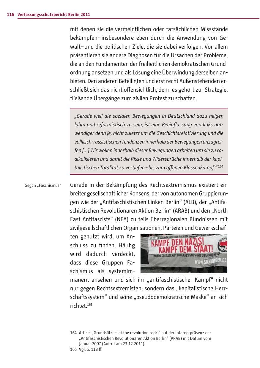 Seite 115 des Verfassungsschutzbericht 2011 Berlin