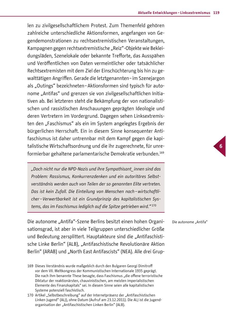 Seite 118 des Verfassungsschutzbericht 2011 Berlin