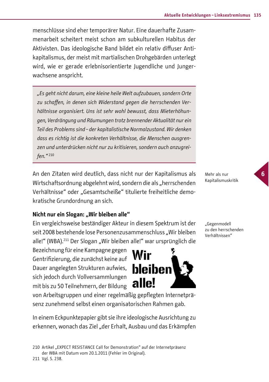 Seite 134 des Verfassungsschutzbericht 2011 Berlin