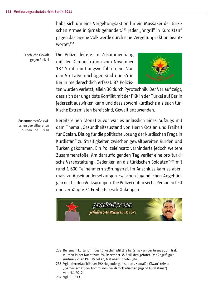Seite 147 des Verfassungsschutzbericht 2011 Berlin