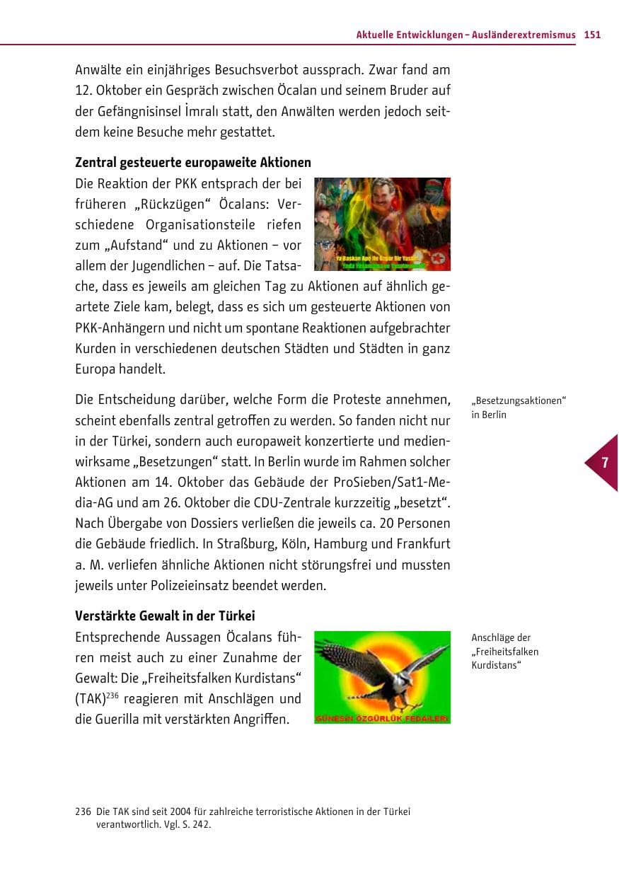 Seite 150 des Verfassungsschutzbericht 2011 Berlin