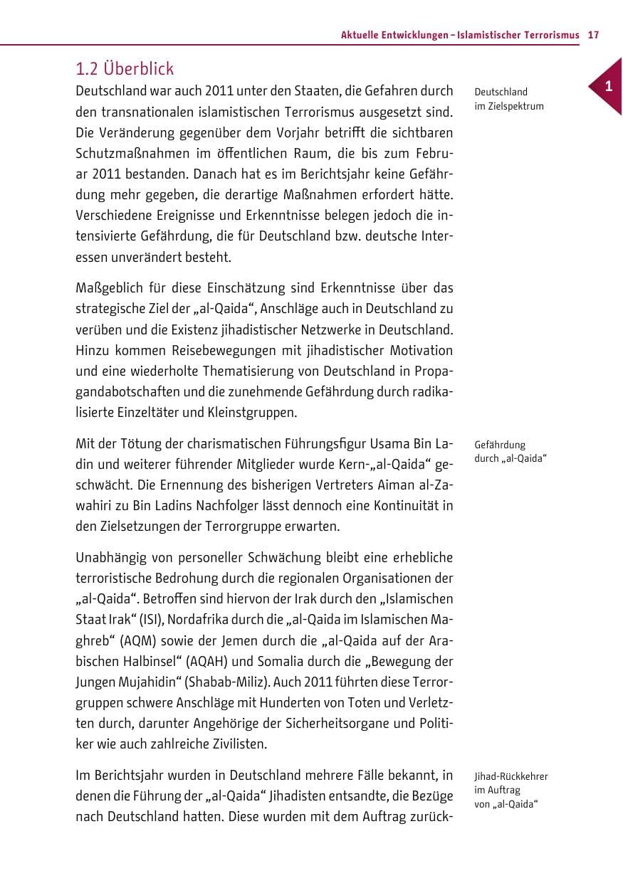 Seite 16 des Verfassungsschutzbericht 2011 Berlin