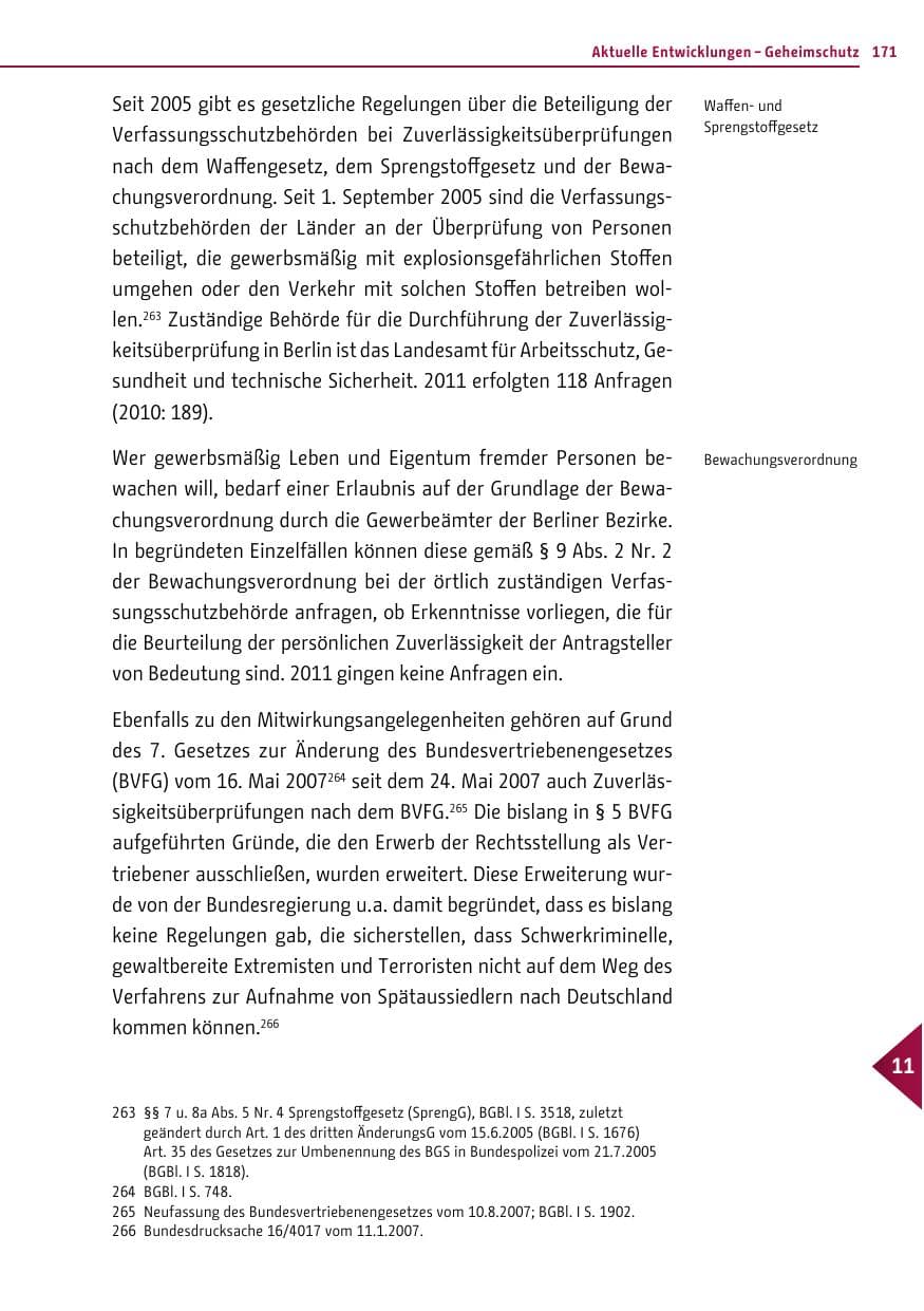 Seite 170 des Verfassungsschutzbericht 2011 Berlin