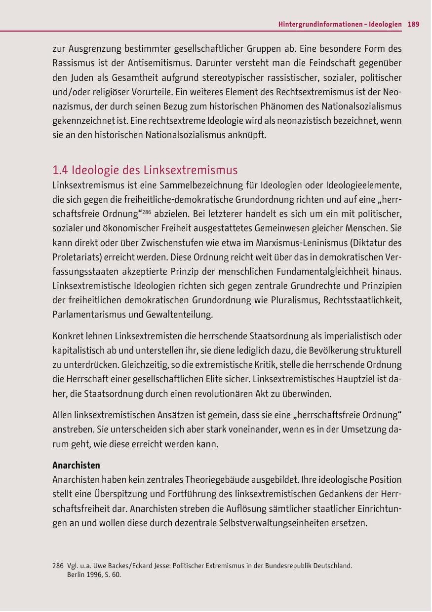 Seite 188 des Verfassungsschutzbericht 2011 Berlin