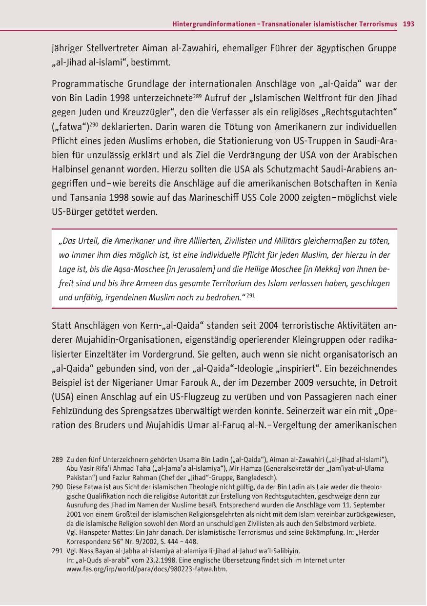 Seite 192 des Verfassungsschutzbericht 2011 Berlin