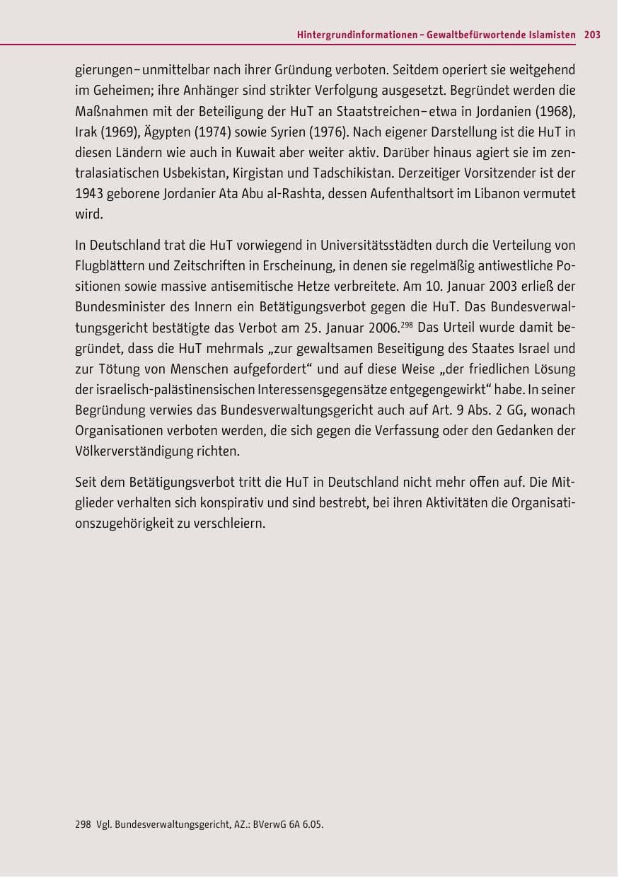 Seite 202 des Verfassungsschutzbericht 2011 Berlin