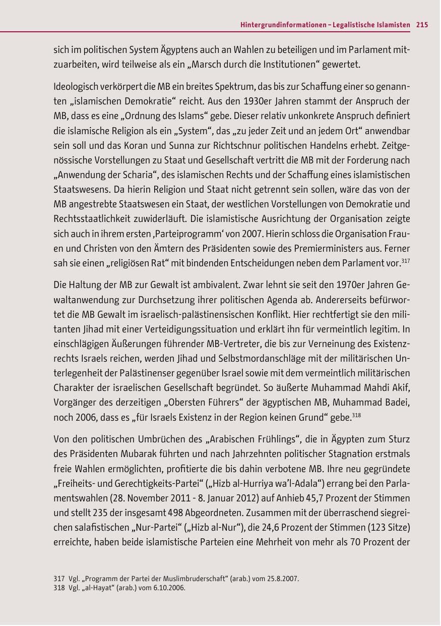 Seite 214 des Verfassungsschutzbericht 2011 Berlin