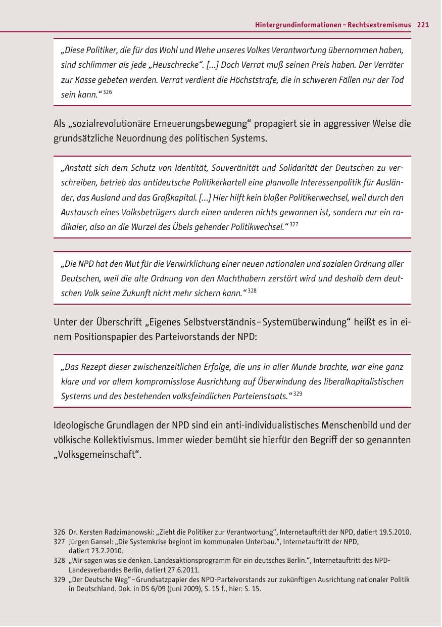 Seite 220 des Verfassungsschutzbericht 2011 Berlin