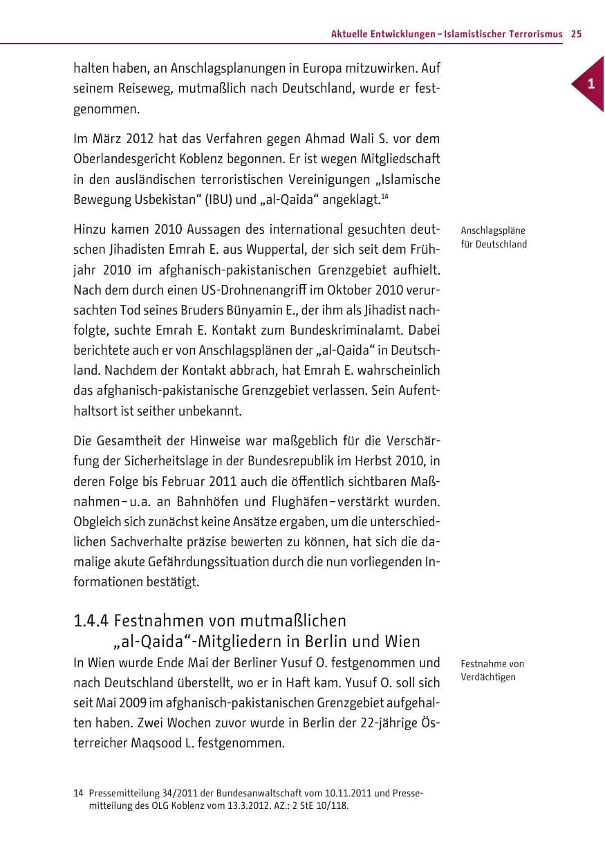Seite 24 des Verfassungsschutzbericht 2011 Berlin
