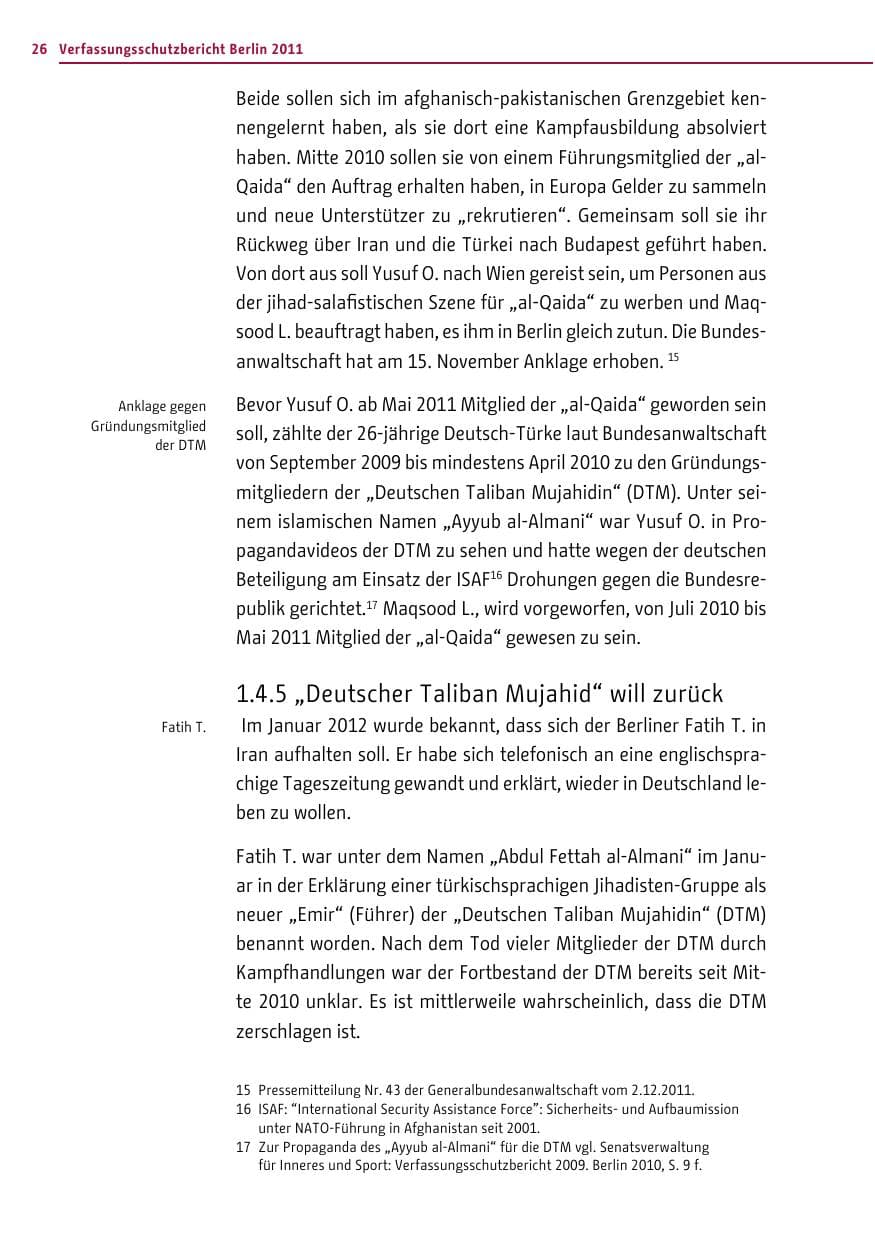 Seite 25 des Verfassungsschutzbericht 2011 Berlin
