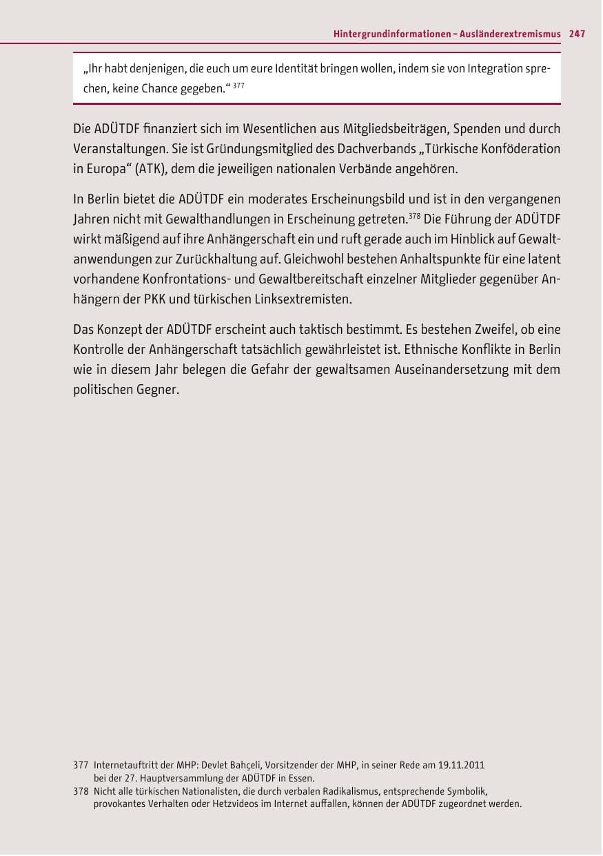 Seite 246 des Verfassungsschutzbericht 2011 Berlin
