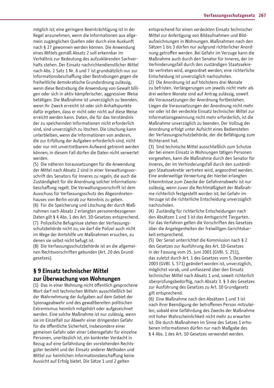 Seite 266 des Verfassungsschutzbericht 2011 Berlin