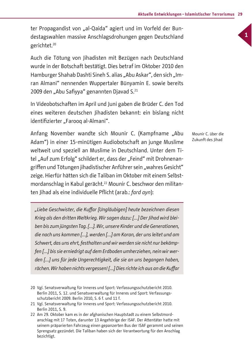 Seite 28 des Verfassungsschutzbericht 2011 Berlin