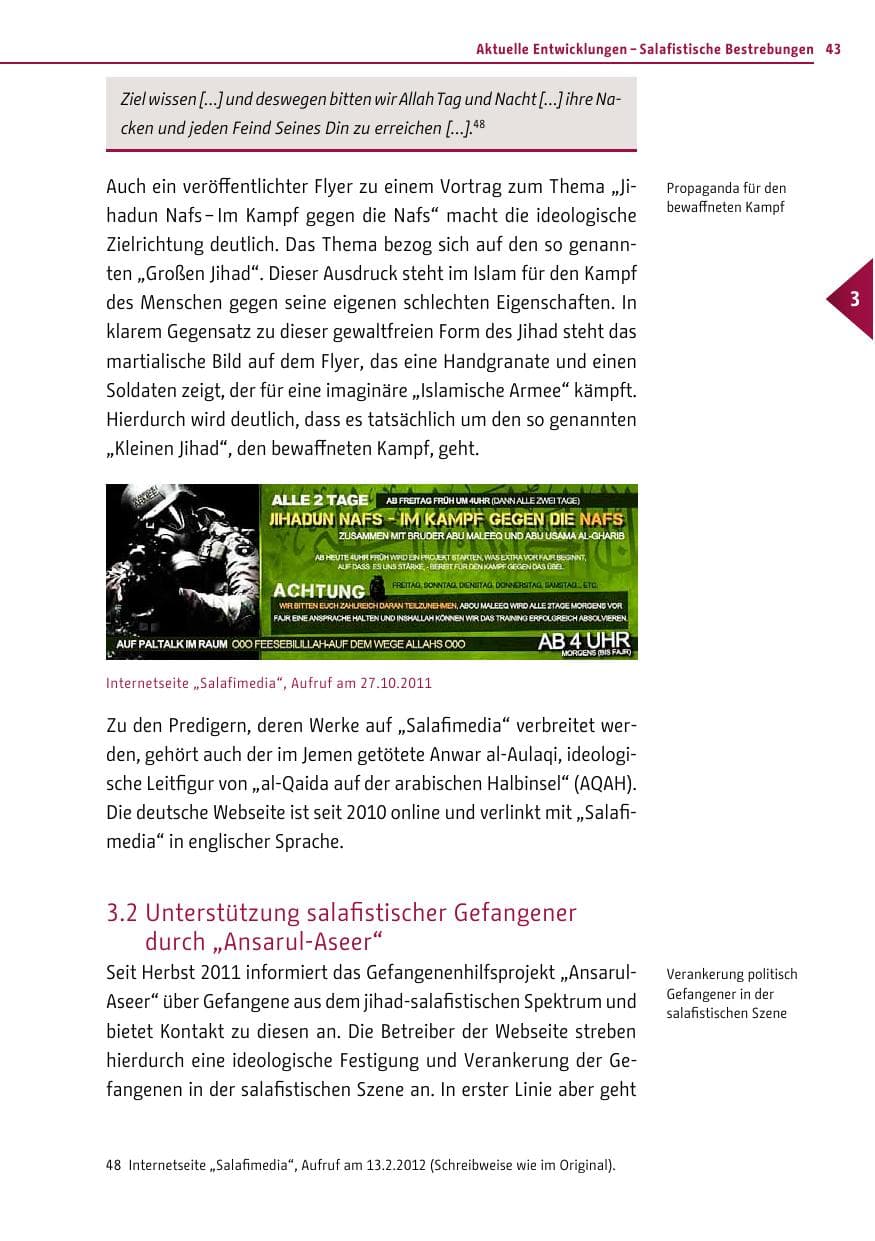 Seite 42 des Verfassungsschutzbericht 2011 Berlin