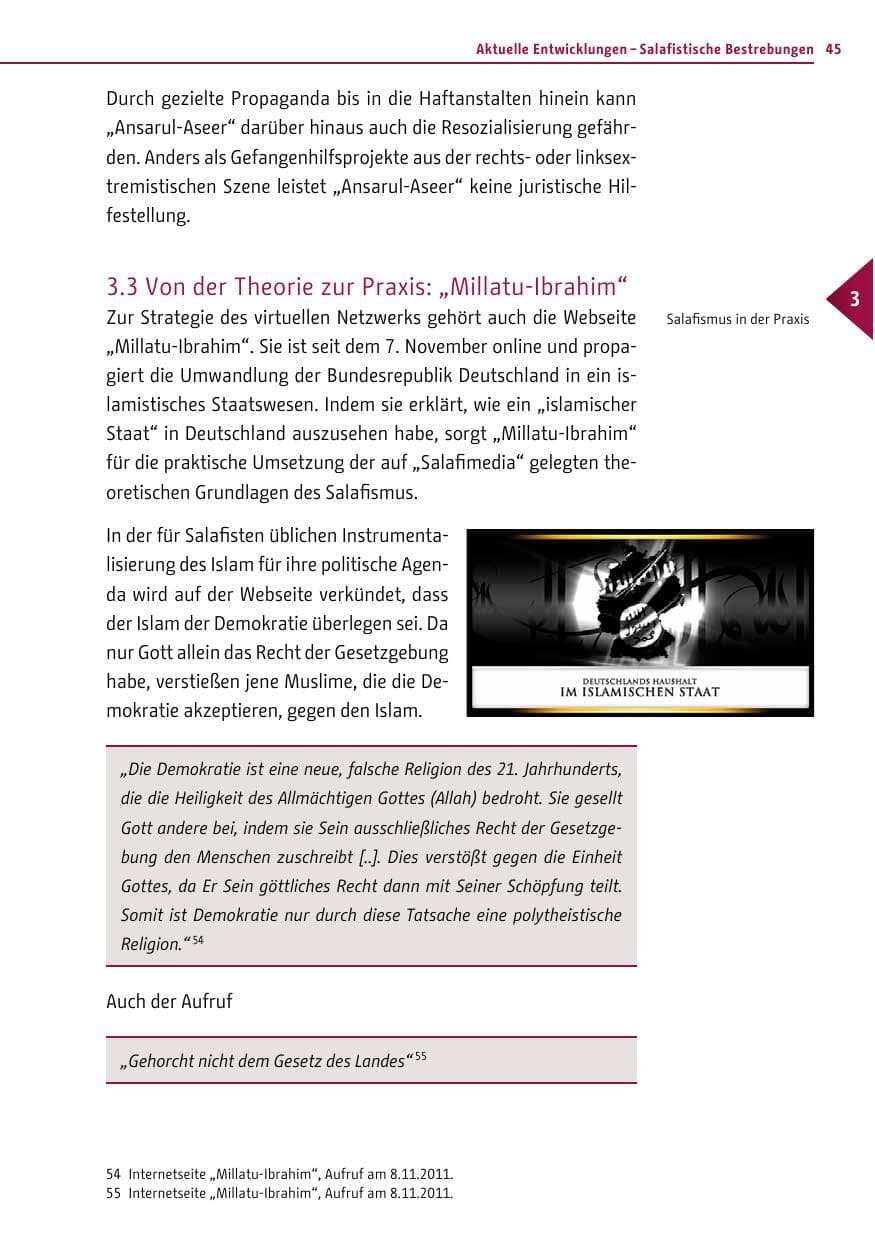 Seite 44 des Verfassungsschutzbericht 2011 Berlin