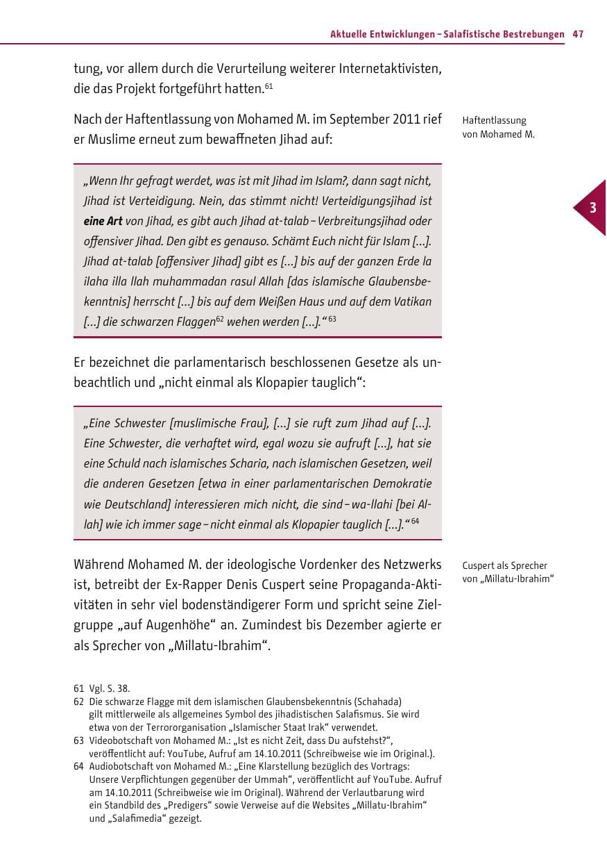 Seite 46 des Verfassungsschutzbericht 2011 Berlin
