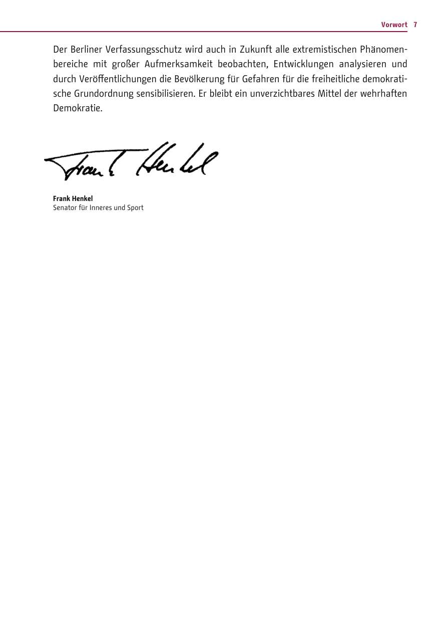 Seite 6 des Verfassungsschutzbericht 2011 Berlin
