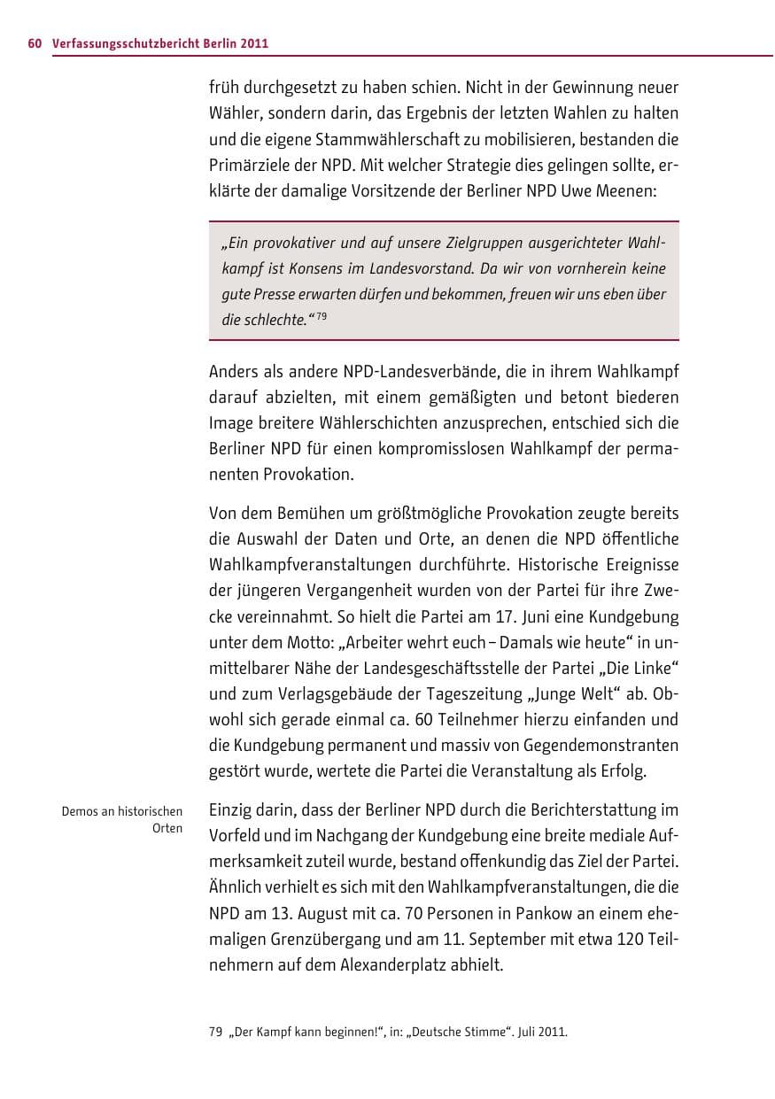 Seite 59 des Verfassungsschutzbericht 2011 Berlin