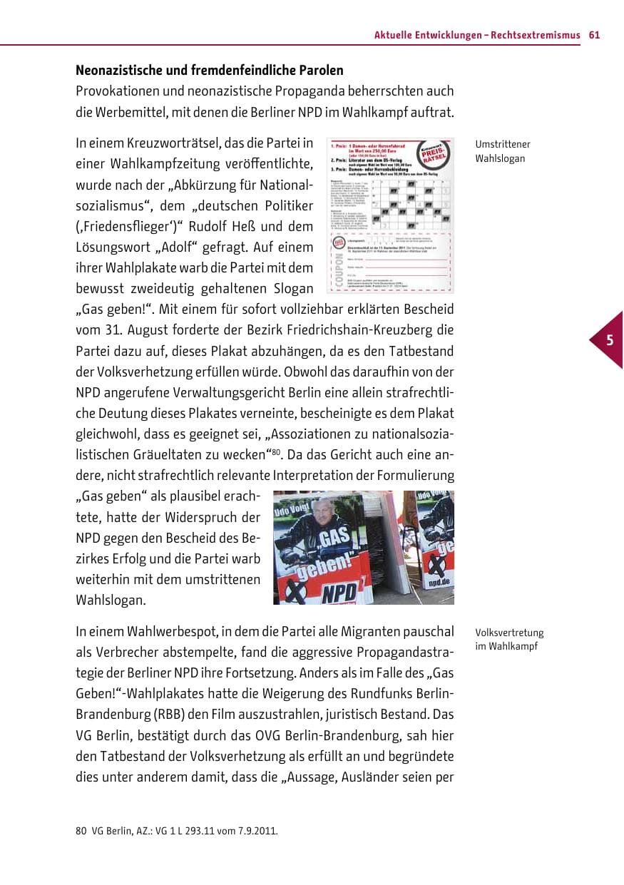 Seite 60 des Verfassungsschutzbericht 2011 Berlin