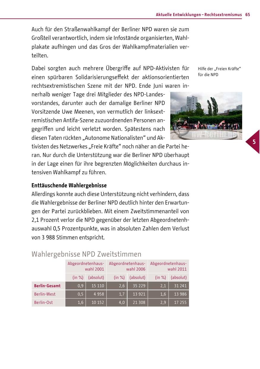 Seite 64 des Verfassungsschutzbericht 2011 Berlin