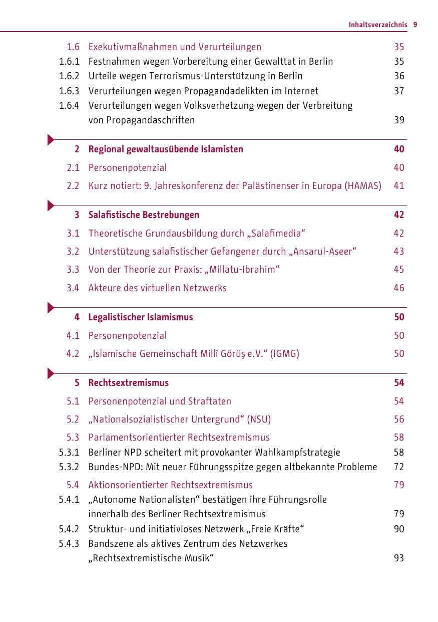 Seite 8 des Verfassungsschutzbericht 2011 Berlin