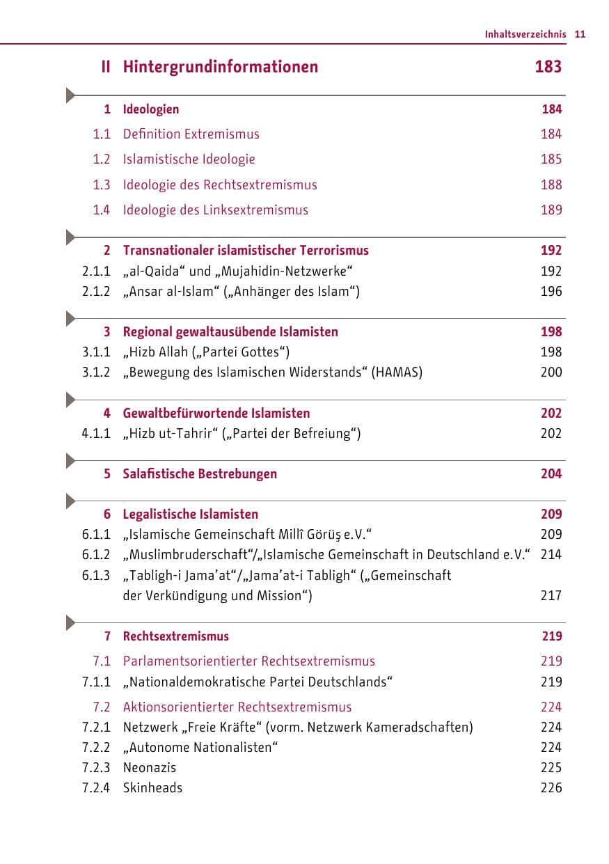 Seite 10 des Verfassungsschutzbericht 2011 Berlin