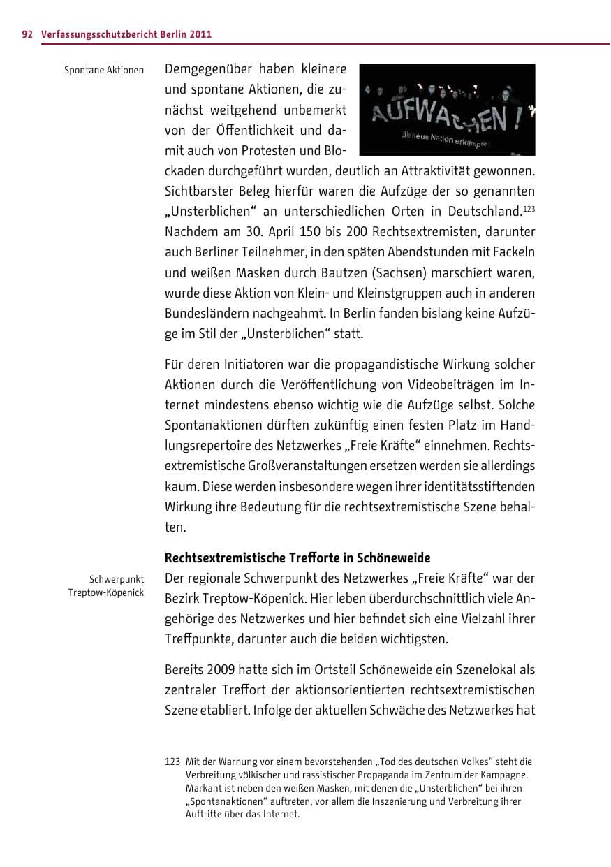 Seite 91 des Verfassungsschutzbericht 2011 Berlin
