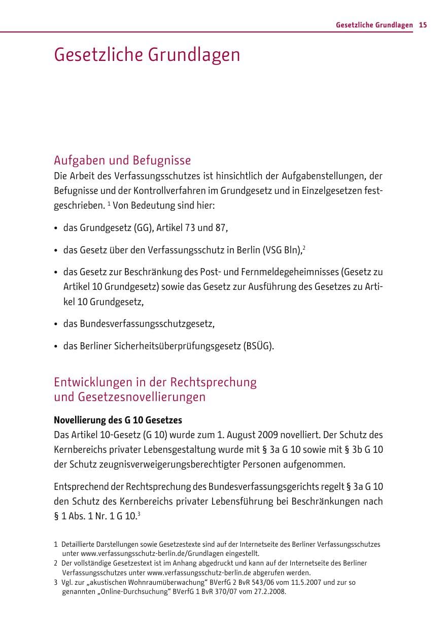 Seite 15 des Verfassungsschutzbericht 2013 Berlin