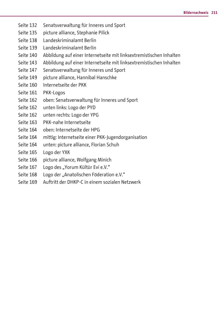 Seite 211 des Verfassungsschutzbericht 2013 Berlin